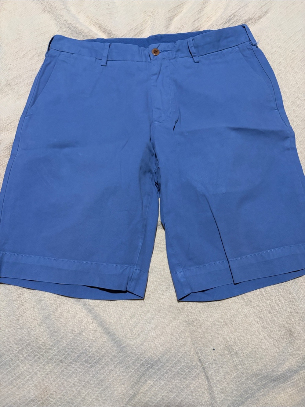 Polo by Ralph Lauren Slate Blue Flat-Front Chino Shorts